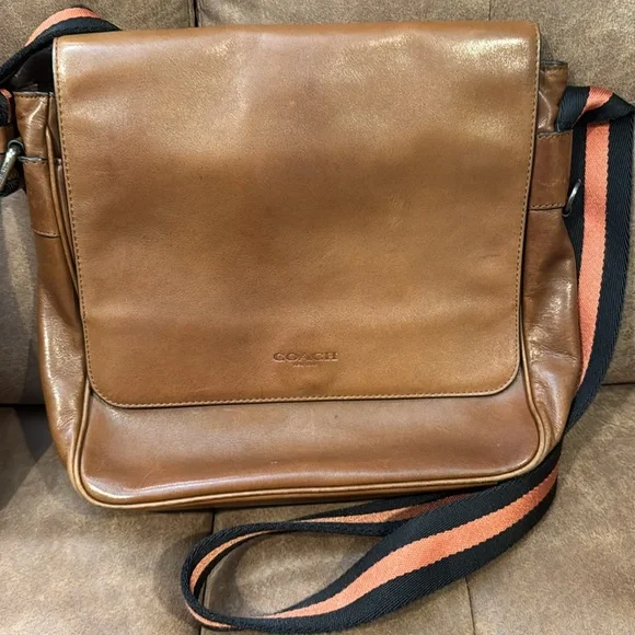 Coach Messenger Leather Bag + Coach Leather Card Holder & Winn Leather Workbag